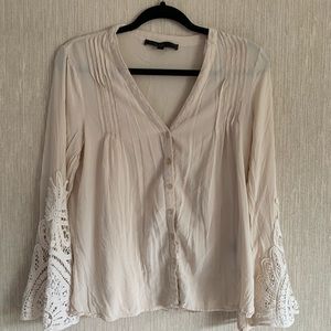 Love Stitch Size Small Pink BoHo Blouse